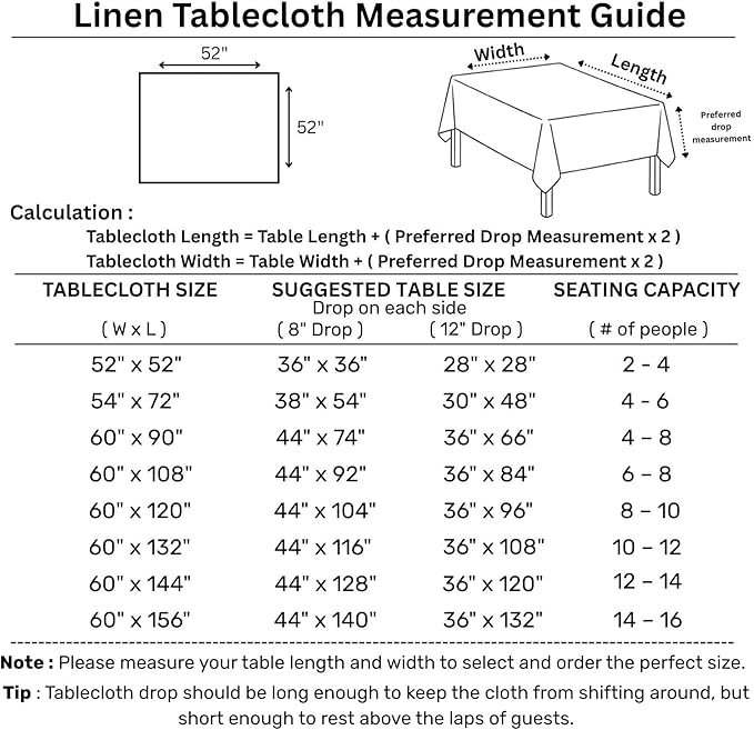 Solino Home Linen Tablecloth 52 x 52 Inch - 100% Pure Linen Golden Straw Square Tablecloth - Fete, Machine Washable Table Throw for Fall, Autumn, Thanksgiving