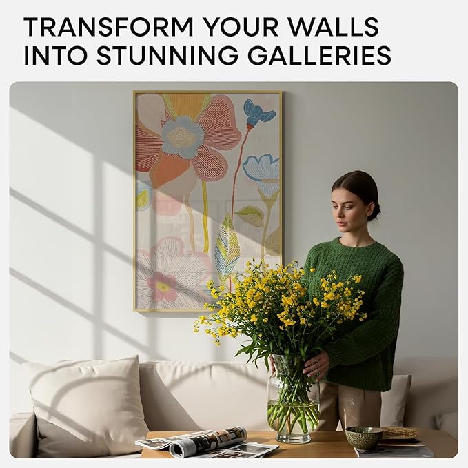 Homeforia 20x30 Poster Frame Gold, High End Metal 20 x 30 Picture Frames with Mat 16 by 24 Photo, 20x30 Gold Frame Matted to 16x24 Print, 30x20 Large Hanging Frames, Tempered Glass, Wall Kit, Set of 2