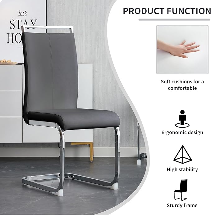 11 Piece Glass Dining Table Set, 79" Modern Dining Table Set for 10, 0.5" Thick Tempered Glass Tabletop with Silver Chrome Metal Legs and Black Crossbar, 10 PU Chairs for Dining Room, Kitchen