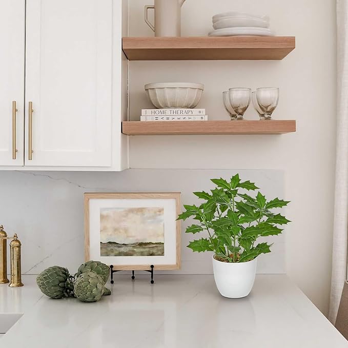 Briful Fake Plants Artificial Greenery Potted Faux Lifelike Plant for Farmhouse Home Garden Party Decoration