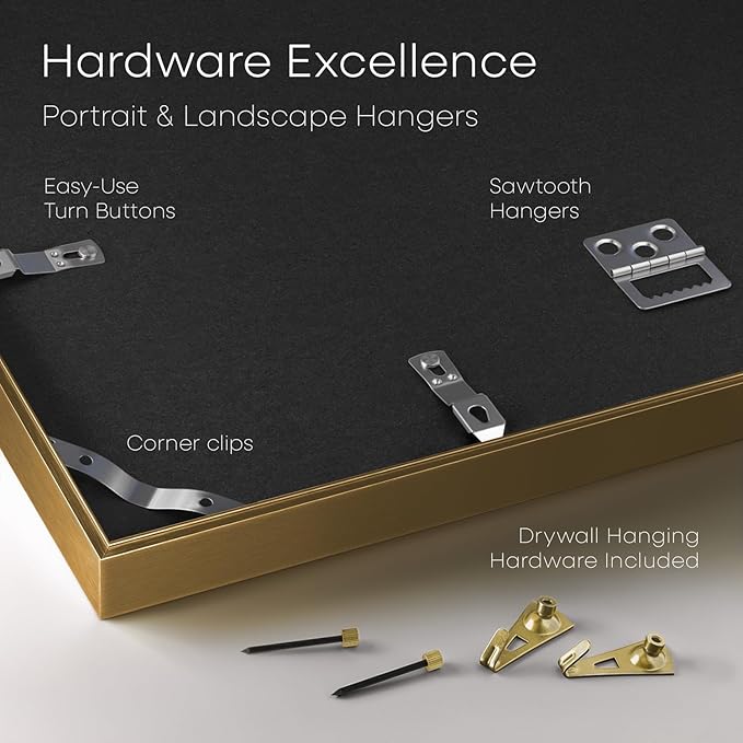 Homeforia 16x20 Diploma Frame Bronze, High End Metal 16 x 20 Certificate Frame with Mat for 14 by 17, 20x16 Document Frame Matted to 14x17, Graduation Degree Frames, Tempered Glass, Wall Kit, Set of 1