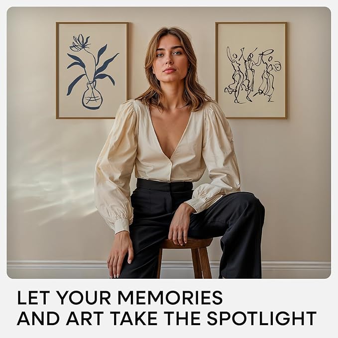 Homeforia A4 Picture Frame Bronze, High End Metal 8.3 x 11.7 inch Brass Poster Frames with Mat 5.8 by 8.3 Print, A4 Frames Matted to A5 Photo, 8.3x11.7 Wall or Tabletop Frame, Tempered Glass, Set of 2