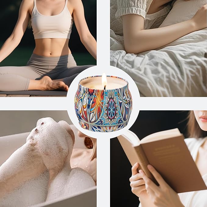 Topadorn 6 Pack Scented Candles Gift Set - Soy Wax Aromatherapy Candles for Home, Relaxation, Meditation, Yoga - Long Lasting Fragrance