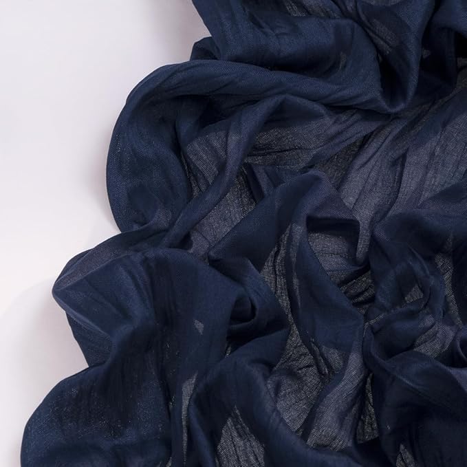 Navy Blue Cheesecloth Table Runner 4 Pack Fall Table Runners Boho Gauze 120 Inches Navy Cheese Cloth Fall Table Decorations for Thanksgiving Wedding Bridal Baby Shower Party Christmas Dinner