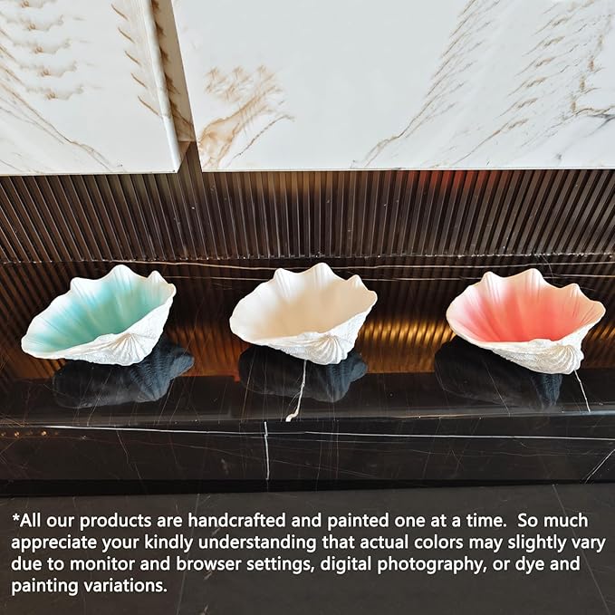 Small White Scalloped Clam Shell Bowl Sea Shell Decor for Nautical Beach House,Coastal Decor Gift of Housewarming and Wedding Party