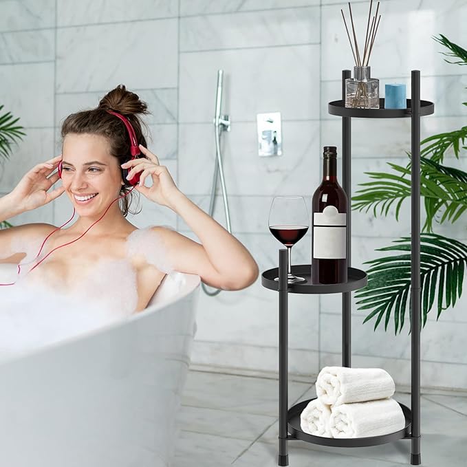 3 Tier Plant Stand Indoor Tall, Black Metal Corner Plant Stands for Indoor Multiple Plants, Flower Pot Stands Outdoor Holders Plant Shelf Display Rack for Garden Balcony Patio Living Room