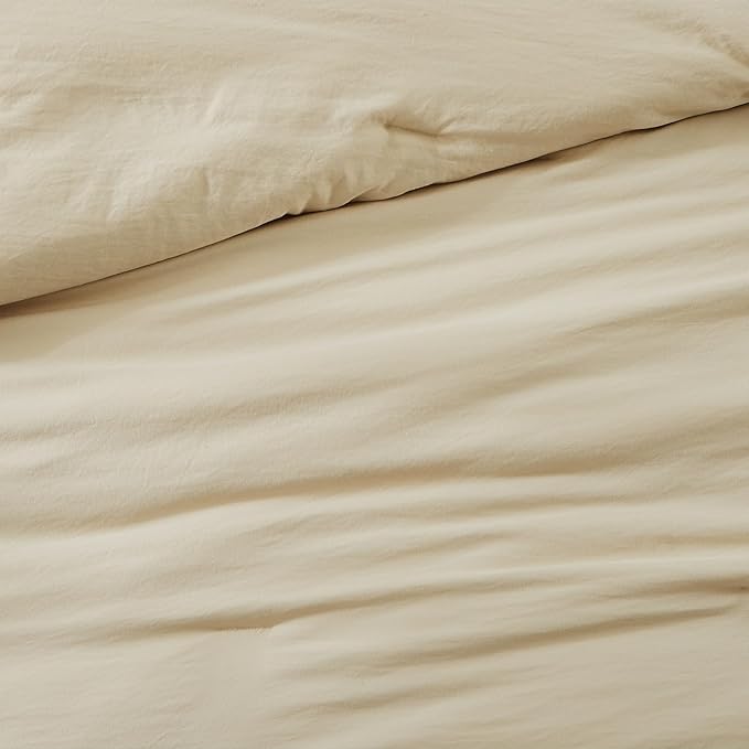 WRENSONGE Oversized Queen Comforter Set - 7 Pieces Beige Bed in a Bag Queen with Sheets, 2 Pillow Shams, and 2 Pillowcases- Warm Bedding Sets Queen for All Season