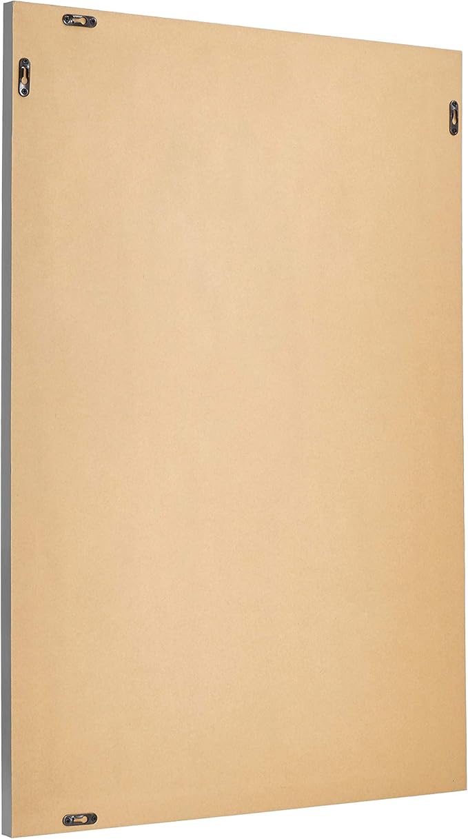 Amazon Basics Rectangular Wall Mount Mirror 24" x 36", Standard Trim, Nickel