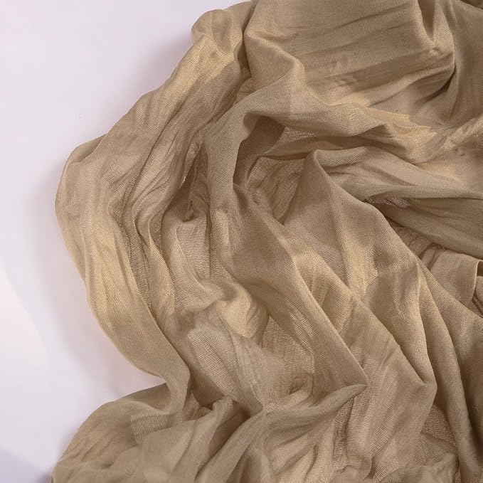 Nude Cheesecloth Table Runner 6 Pack Fall Table Runners Boho Gauze 120 Inches Coffee Cheese Cloth Fall Table Decorations for Thanksgiving Wedding Bridal Baby Shower Tea Party Decor