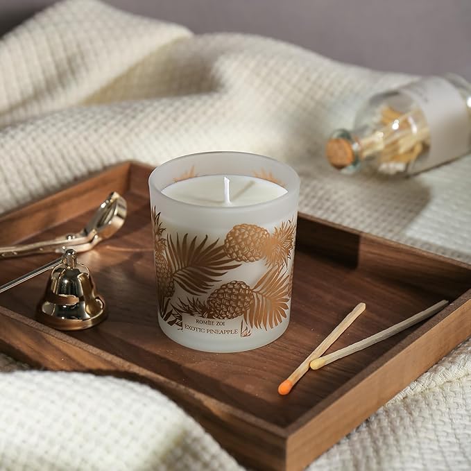 ROMIIE ZOI Scented Candle - Pineapple - 6oz Soy Wax Candle for Home, Gifts for Women