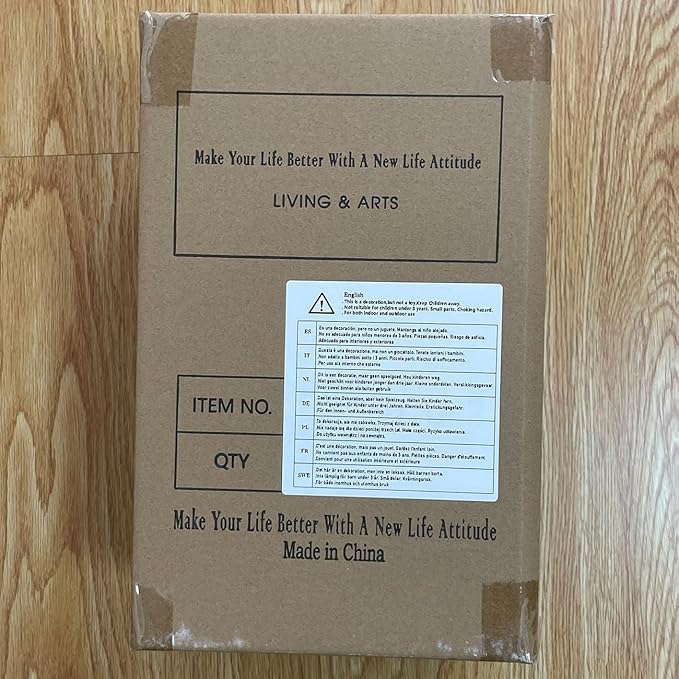 HAUCOZE Ceramic Decorative Vase Modern Decor Statue Table Centerpiece Sculpture Gifts 10.4inch