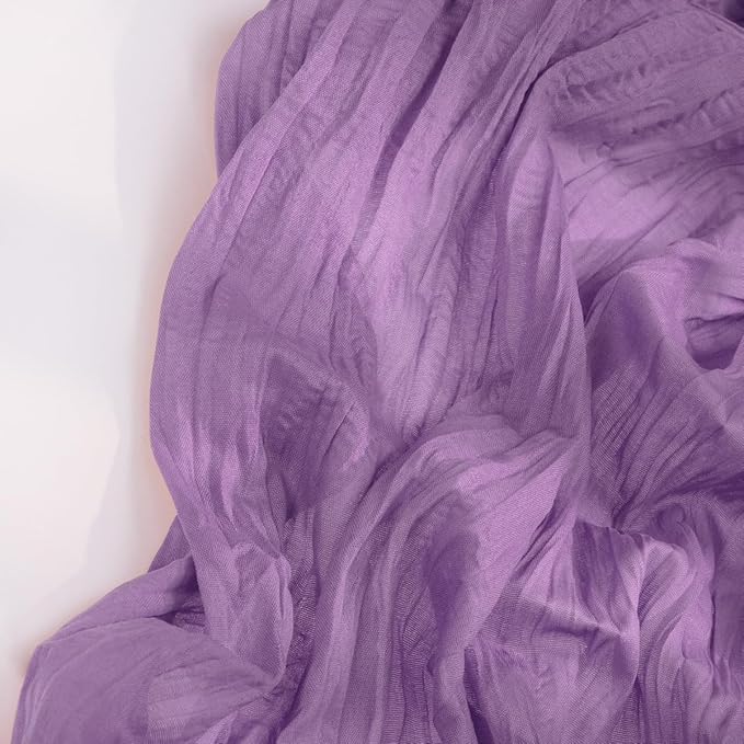 Lavender Purple Cheesecloth Table Runner 6 Pack Fall Table Runners Boho Gauze 120 Inches Cheese Cloth Fall Table Decorations for Thanksgiving Wedding Bridal Baby Shower Birthday Garden Party