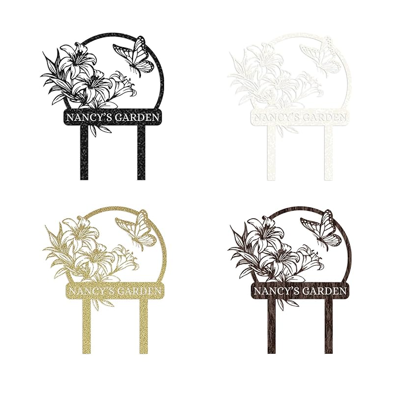 Personalized Garden Signs | Customized Metal Yard Sign Stakes | Custom Butterfly Garden Name Sign | Garden Signs to Personalize | Custom Yard Signs with Stakes | Garden Art Outdoor