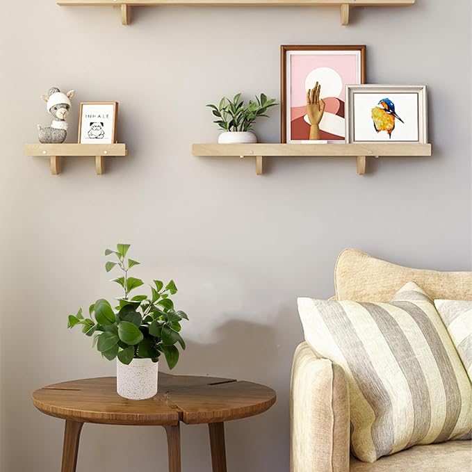 AlphaAcc Fake Plants Greenery Ficus Leaf Artificial Plant Indoor Bathroom Potted Faux Plant Decor with White Marble Planter for Kitchen Counter Bedroom Office Coffee Table Decoration