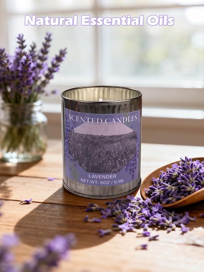 Scented Candle Gift Set, 4 Pack 32oz Soy Wax Candles Set, 200 Hour Burn Time Long Lasting Aromatherapy Candles Set, Container Candles Ideal for Home Decor and Gift for Women and Men