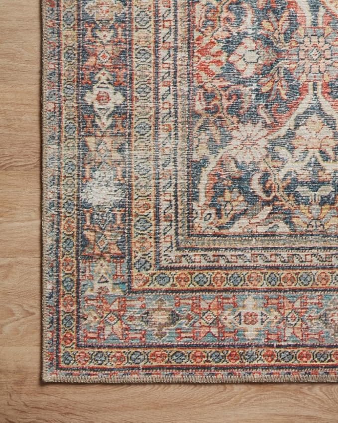 Loloi Amber Lewis Georgie Collection GER-01 Red/Navy 10'-0" x 14'-0", .19" Pile Height, Area Rug