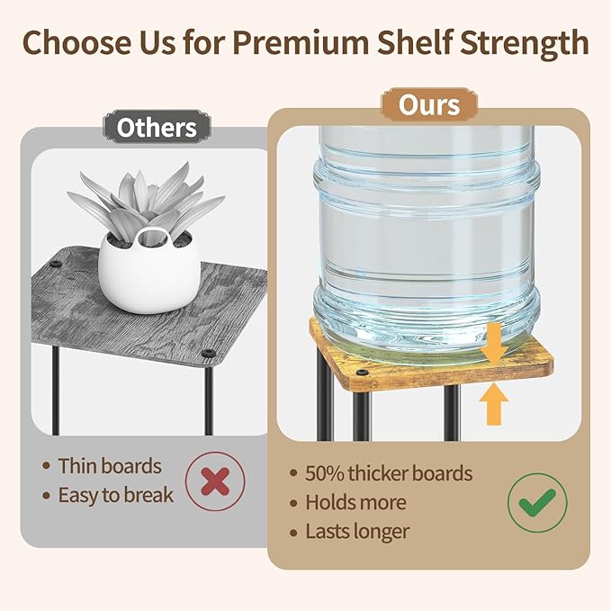 LASZOLA Black 3 Tiered Wood Plant Stand Indoor for Larger Heavy Duty Planter, Sturdy Multi Level Vertical Flowers Racks for Narrow Inside Floor, Decorate Shelving for Hold House Tree, Space Saving