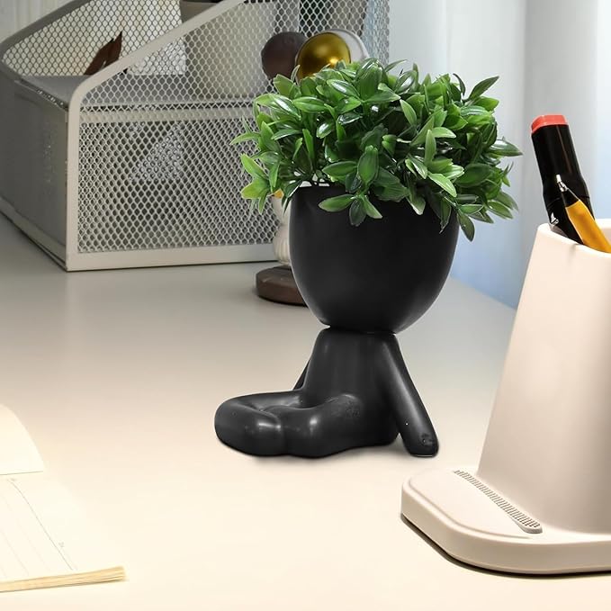 Zerzsy Mini Succulent Plant, Cuteplant Desktop Decorations, Desktop Plant for Women Office Decor, Cute Fake Plants Bathroom Decoration- Set of 1