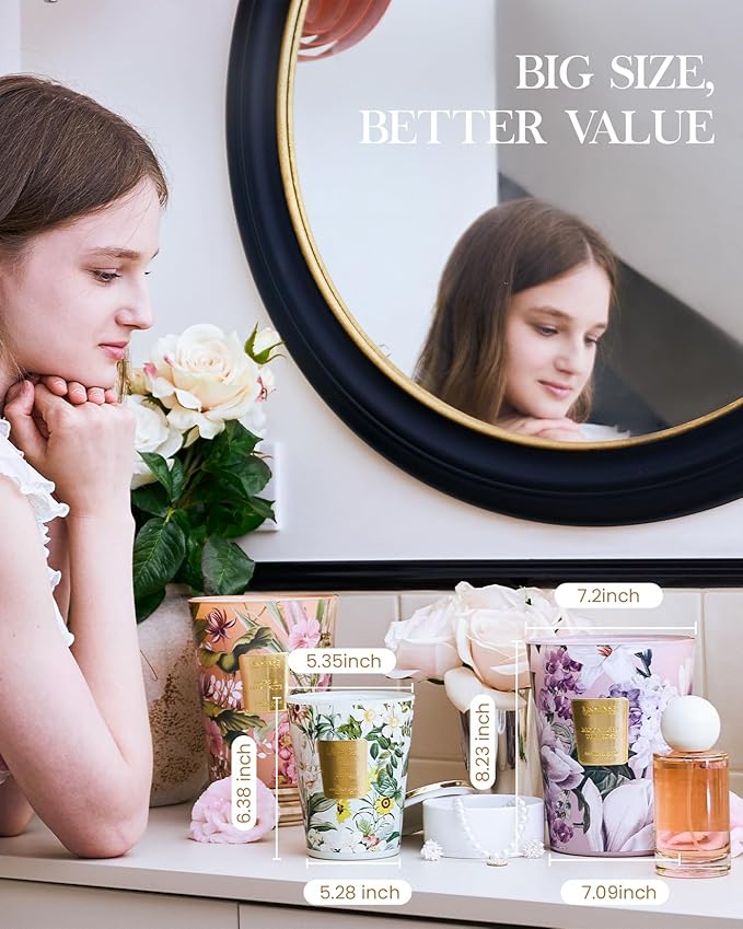 M&SENSE Fudgy Cocoa Brownie Scented Candle Home Decor, Natural Soy Wax,4.1oz 60 Hours Long Lasting Slow Burning, Aromatherapy Candle for Stress Relief