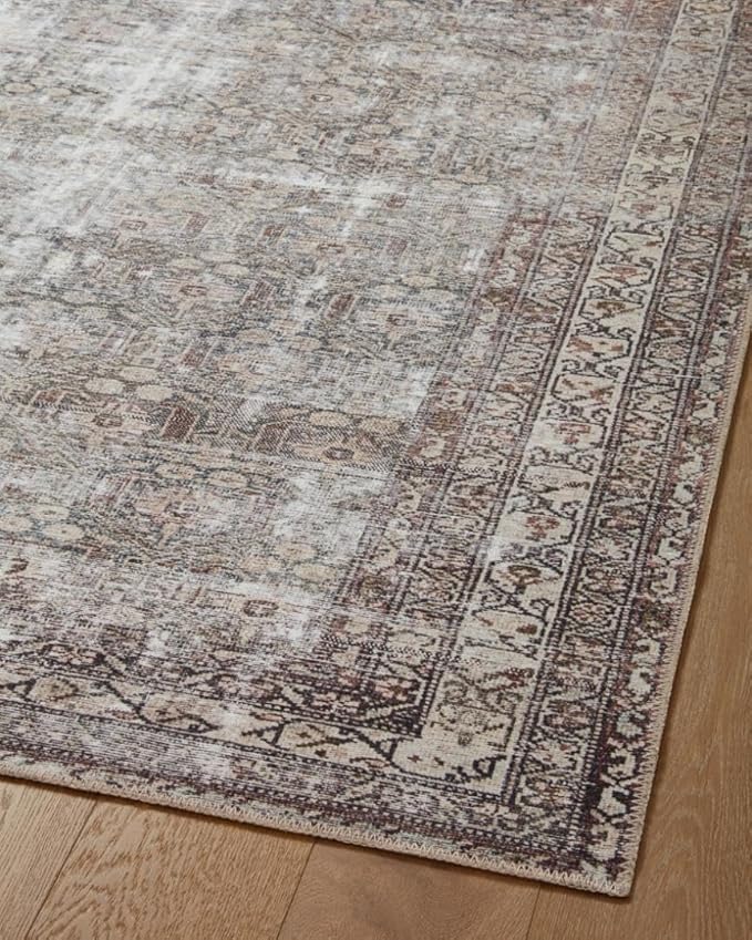 Loloi Amber Lewis Georgie Collection GER-10 Moss/Bark 2'-6" x 9'-6", .19" Pile Height, Runner Rug