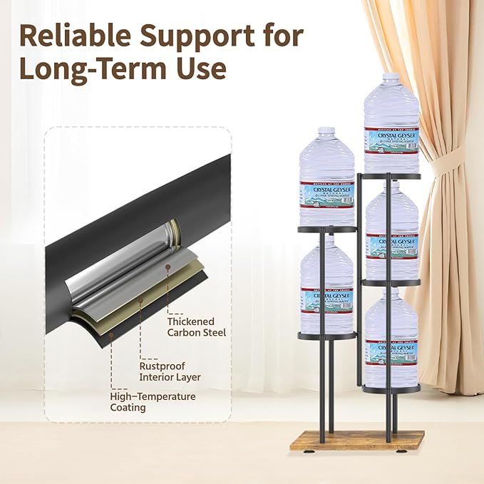 LASZOLA Black 5 Tier Plant Stand Indoor Heavy Duty Metal Planter Flower Holder Rack, Multi Modern Narrow Organizer, Floor Vertical Tower, Spiral Sturdy Decorate for House Bathroom Office Living Room