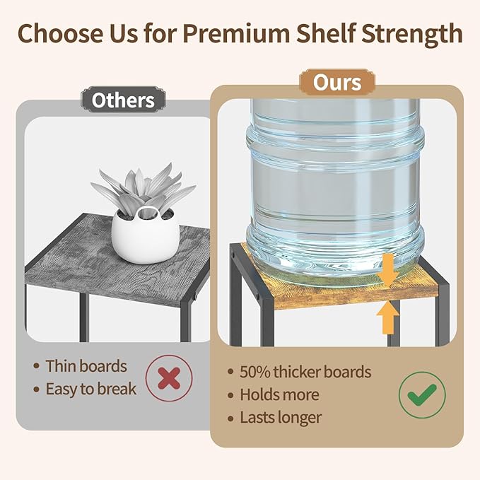 LASZOLA Black 3 Tiered Wood Plant Stand Indoor for Larger Heavy Duty Planter, Sturdy Multi Level Vertical Flowers Racks for Narrow Inside Floor , Decorate Shelving for Hold House Tree, Space Saving