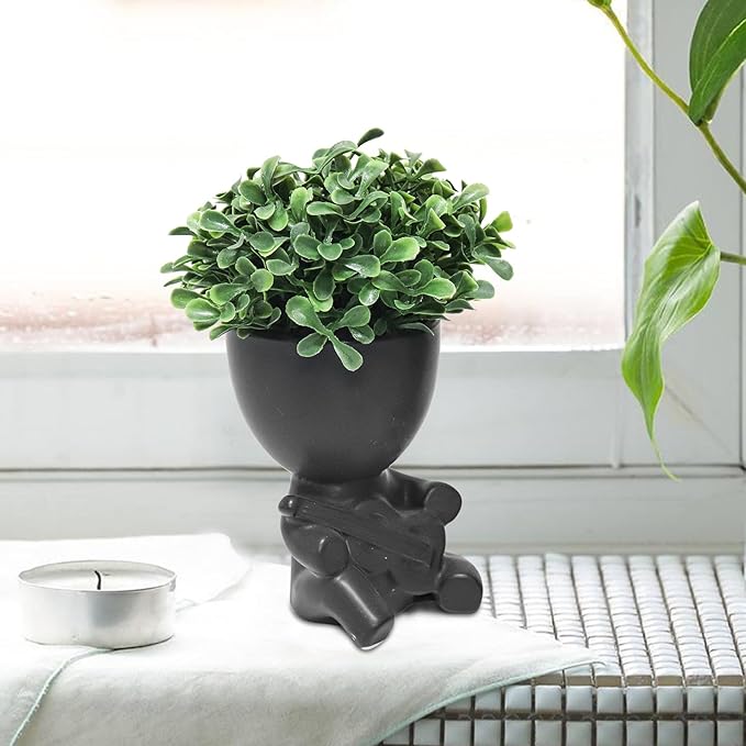 Zerzsy Desk Decorations for Women Office Small Office Desk Decor - Decorative Plants - Bathroom Shelf Decor Accent Women Cute Cubicle Accessories - Set of 2