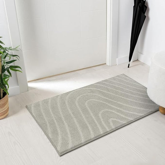 LUXE WEAVERS Modern Geometric Wave Gray 2x3 Area Rug