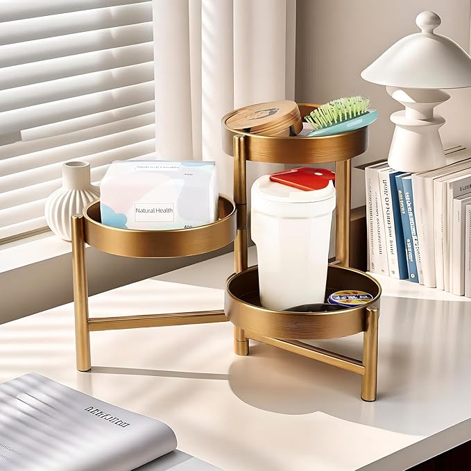 Plant Stand 3 Tier Indoor Metal Flower Shelf Corner Tabletop Holders for Garden Balcony Living Room Bedroom Patio Bronze