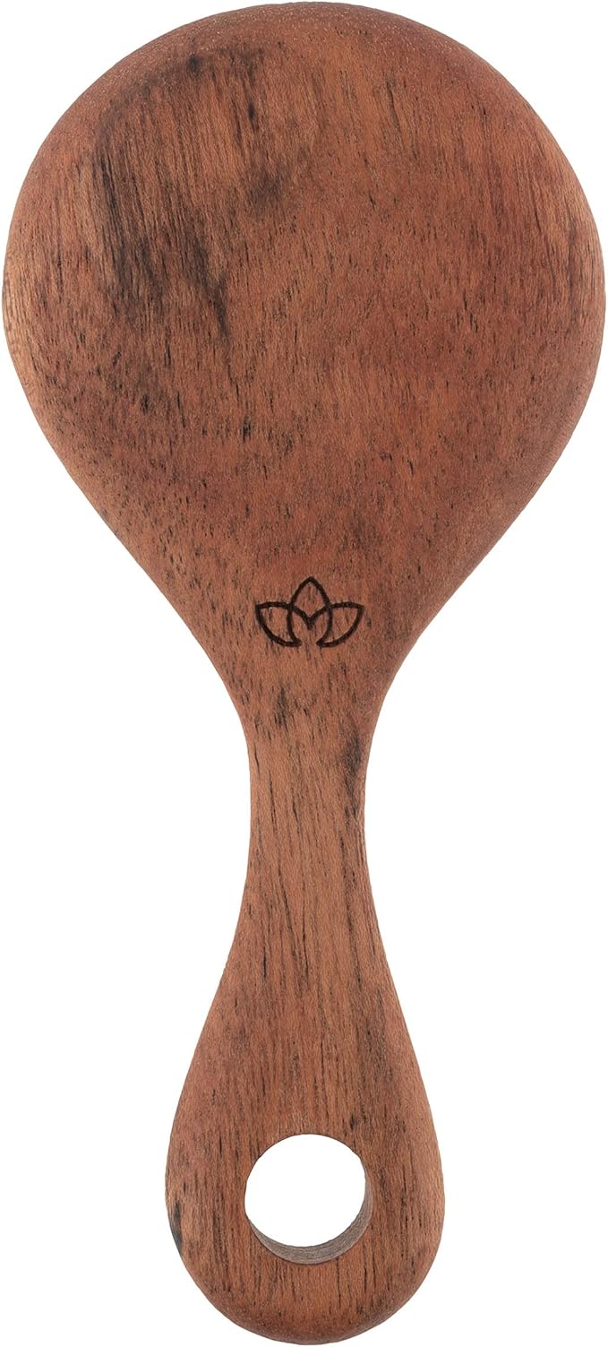 Karma Short Wood Tasting Spoons Set - Short Wood Spoons for Cooking - Wood Kitchen Utensils - Wood - Set of 3