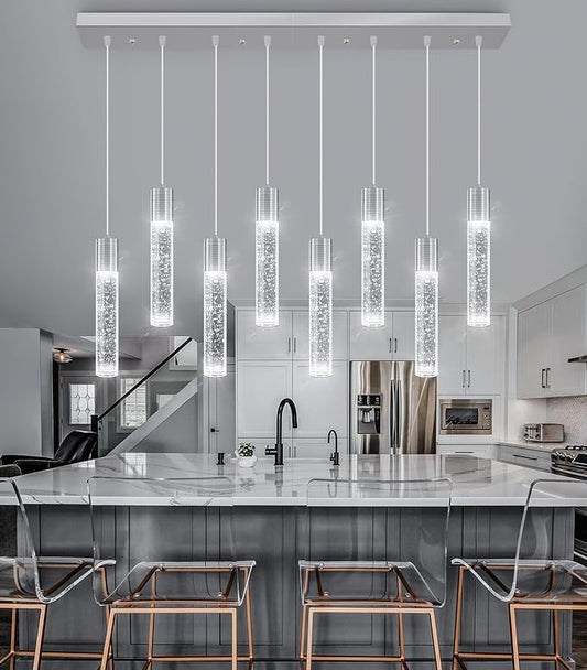 Modern Crystal Chandeliers LED Flush Mount Ceiling Chandeliers for Living Room High Ceiling Entrance Foyer Lobby Bedroom Gold