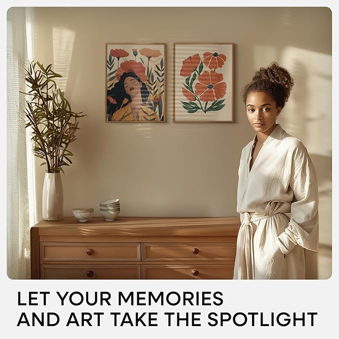 Homeforia 12x16 Picture Frame Bronze, High End Metal 12x16 Brass Poster Frames with Mat 9x12 Photo, 12 x 16 Bronze Frame Matted to 9 by 12 Print, 16by12 Thin Frames, Tempered Glass, Wall Kit, Set of 4