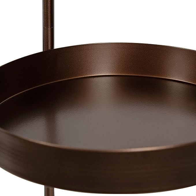 Kate and Laurel Finn Modern 4-Tier Plant Stand, 10 x 11 x 44, Bronze, Folding Lightweight Plant Stand for Decorative Display and Storage