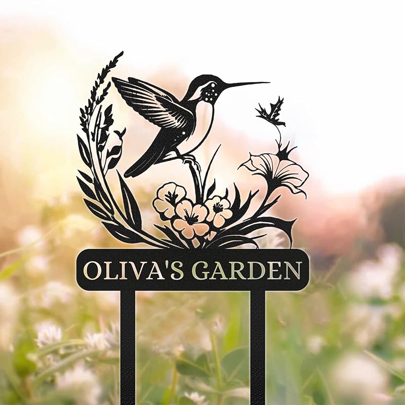 Personalized Garden Signs | Custom Bird Garden Stake Metal Sign | Metal Signs Customized | Garden Signs Decorative Outdoor | Garden Art Gifts | Customized Metal Yard Sign Stakes
