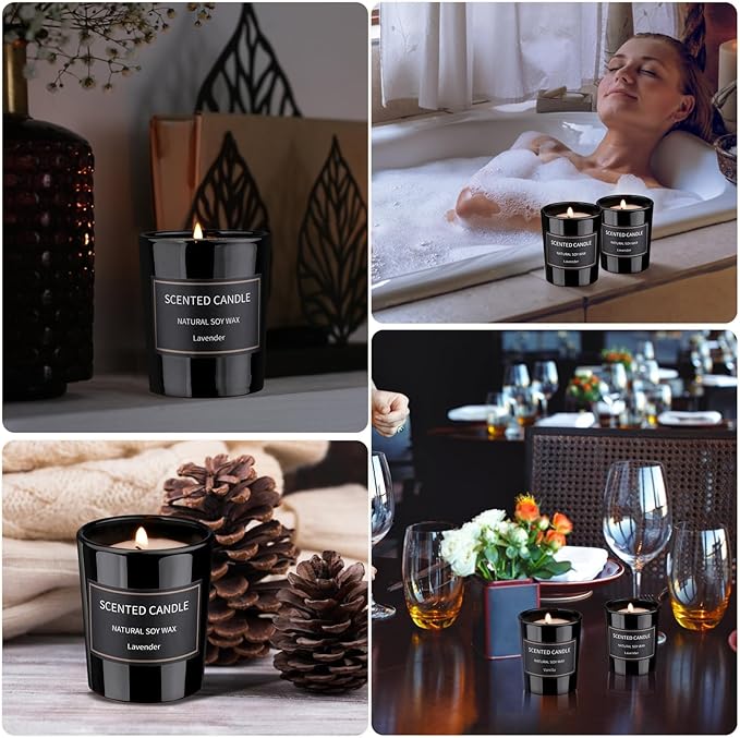 8 Pack Scented Candles for Home, Scented Candles Gifts Set for Men, Smoke-Free Strong Fragrance Long Lasting, Aromatherapy Candles for Women Men, Christmas Day Gifts