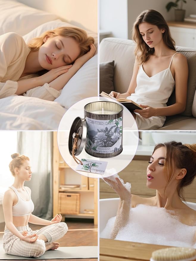 Scented Candle Gift Set, 4 Pack 32oz Soy Wax Candles Set, 200 Hour Burn Time Long Lasting Aromatherapy Candles Set, Container Candles Ideal for Home Decor and Gift for Women and Men