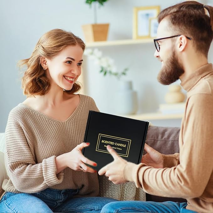 Scented Candles Gift Set for Women – Soy Wax Small Candle Set with Lavender, Rose, Coconut & Strawberry – Birthday Gifts for Women, Relaxing Aromatherapy Candles, Home Décor & Holiday Gift Set