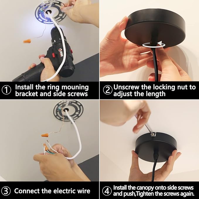 OKELI Modern Pendant Lights 4000K LED Dimmable Pendant Light Fixtures Pendant Lighting for Kitchen Island,Bar,Bedroom, 15.7inch, 10W, ETL, 3Pack