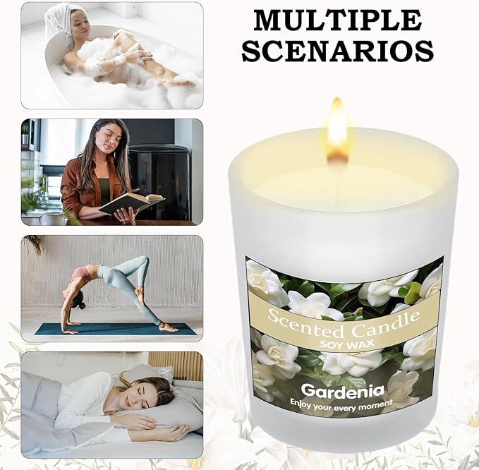 6-Pack Scented Candles Gift Set, Home Relaxation Soy Wax Aromatherapy Candles, Valentine, Anniversary, Christmas Birthday Gifts for Women & Men