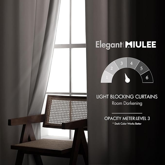 MIULEE Greyish White Velvet Curtains 84 inches 2 Panels - Luxury Blackout Curtains for Bedroom Living Room Thermal Insulated Super Soft Window Drapes Rod Pocket & Back Tab, W52 x L84 inches