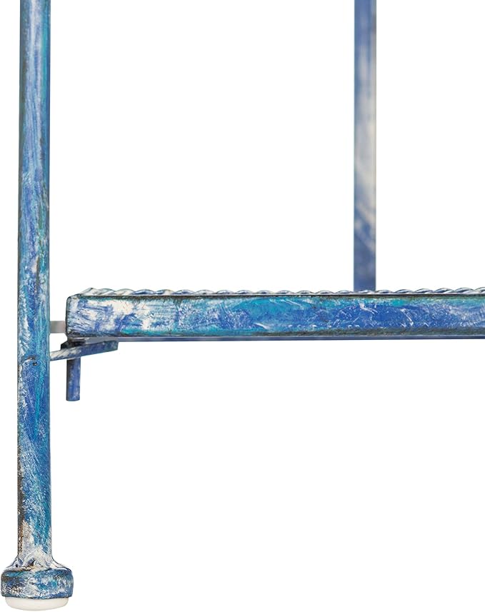SAFAVIEH Outdoor Collection Torus Antique Blue 3-Tier Shelf (Fully Assembled)