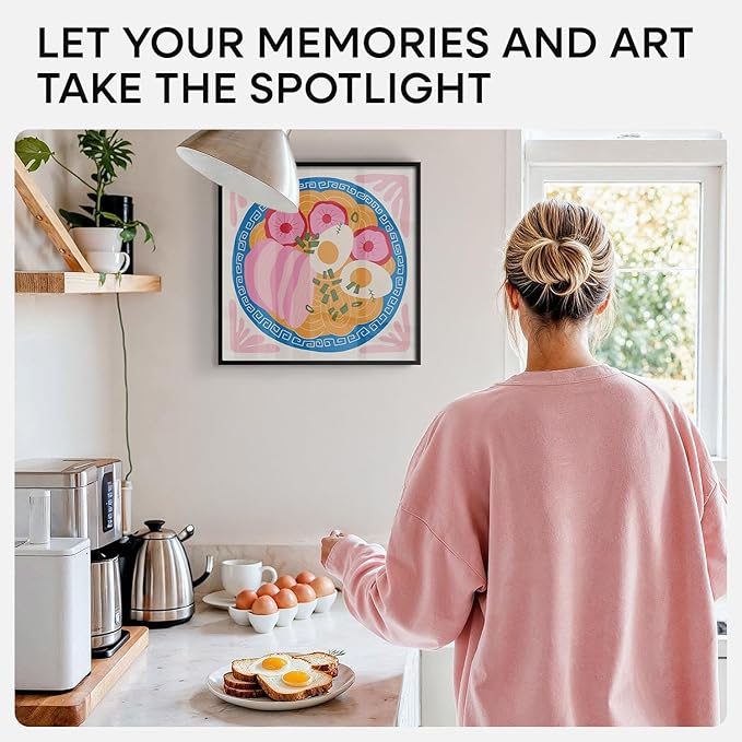 Homeforia 15x15 Picture Frame Black, High End Metal 15 x 15 Square Poster Frames with Mat 11 x 11 Photo, 15x15 Black Frame Matted to 11x11 Print, 15by15 Thin Frames, Tempered Glass, Wall Kit, Set of 1