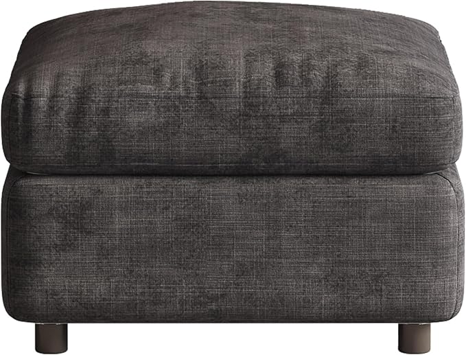 Grey Ottoman with Storage, Modular Footrest for Sofa Couch Sectional, Convertible Lounge Seat with Hidden Storage, Comfortable Sofa Accessory for Living Room Bedroom Apartment Spaces