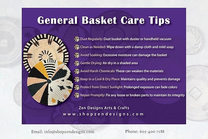 Handwoven African Basket Handmade sisal Fruit Bowl Wall Hanging decorative Baskets for Home Living Room Kitchen Centerpiece Zen Designs Arts and Crafts (Dark Brown Natural Black, 12in diameter)