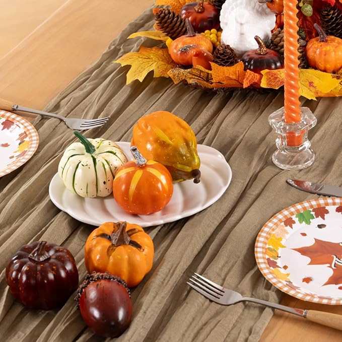 Nude Cheesecloth Table Runner 4 Pack Fall Table Runners Boho Gauze 120 Inches Coffee Cheese Cloth Fall Table Decorations for Thanksgiving Wedding Bridal Baby Shower Tea Party Decor