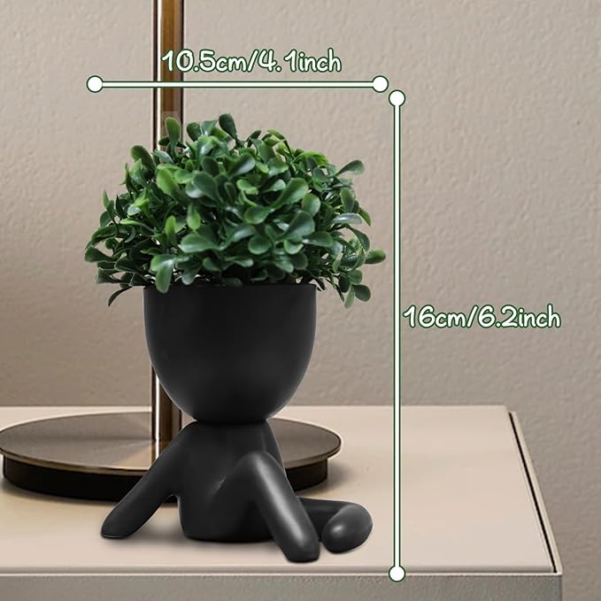 Zerzsy Cute Faux Succulent Desk Decor, Small Fake Plants Decor for Bedroom and Bathroom, Lovely Faux Succulent Desk Decoration for Office and Home - Set of 1