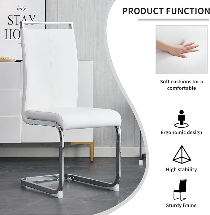 11 Piece Glass Dining Table Set, 79" Modern Dining Table Set for 10, 0.5" Thick Tempered Glass Tabletop with Silver Chrome Metal Legs and Black Crossbar, 10 PU Chairs for Dining Room, Kitchen