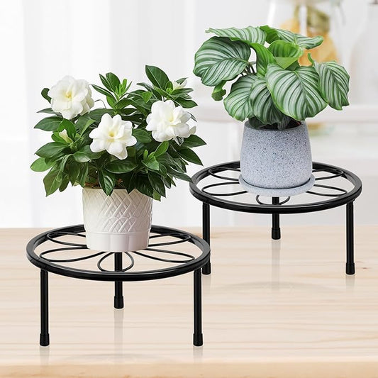 ESRICH Plant Stand Indoor, Plant Stand,Plant Stands Outdoor for Multiple, Metal Plant Stands, Potted Plant Holder for Garden Home ( 2 Pack 7.8in)