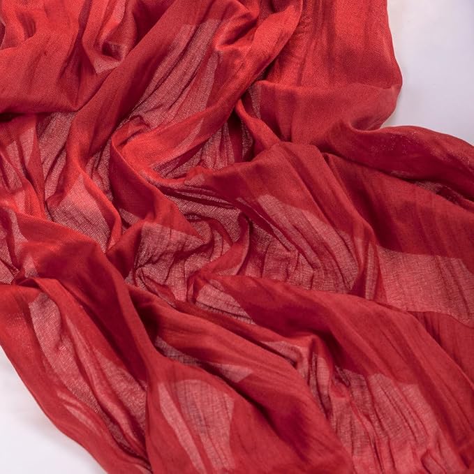 MLMC Red Table Runner 10ft Boho Rustic Gauze Fall Cheesecloth Table Runner Cheese Cloth Decor 35x120 Inches for Halloween Wedding Reception Home Winter Christmas Decor