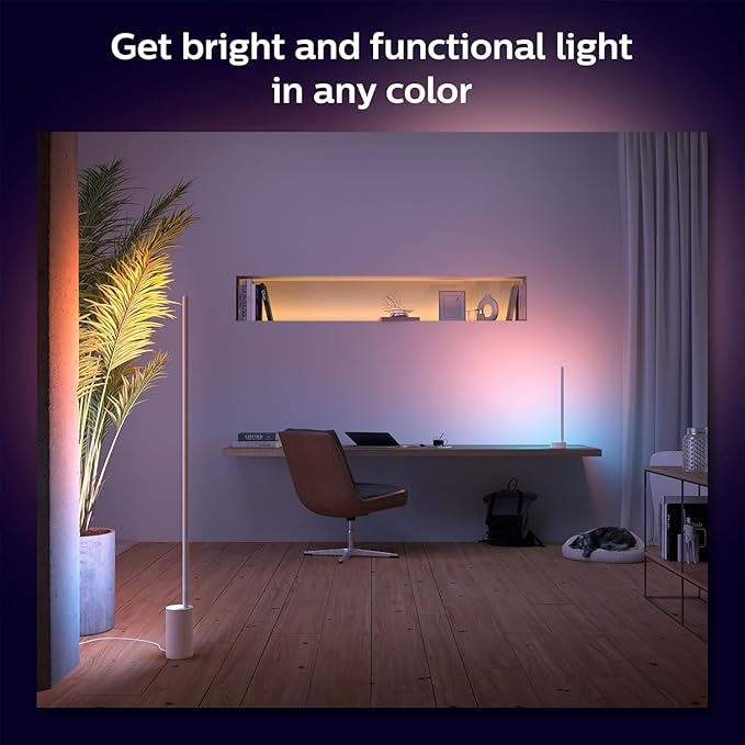 Philips Hue Signe Smart Floor Lamp, White - White and Color Ambiance LED Color-Changing Light - 2 Pack - Control with Hue App - Compatible with Alexa, Google Assistant, and Apple Homekit